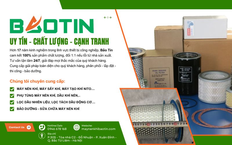 Bảo Tín cung cấp Phụ tùng máy nén khí Kaishan